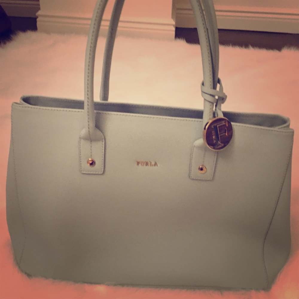 Sea foam green FURLA handbag